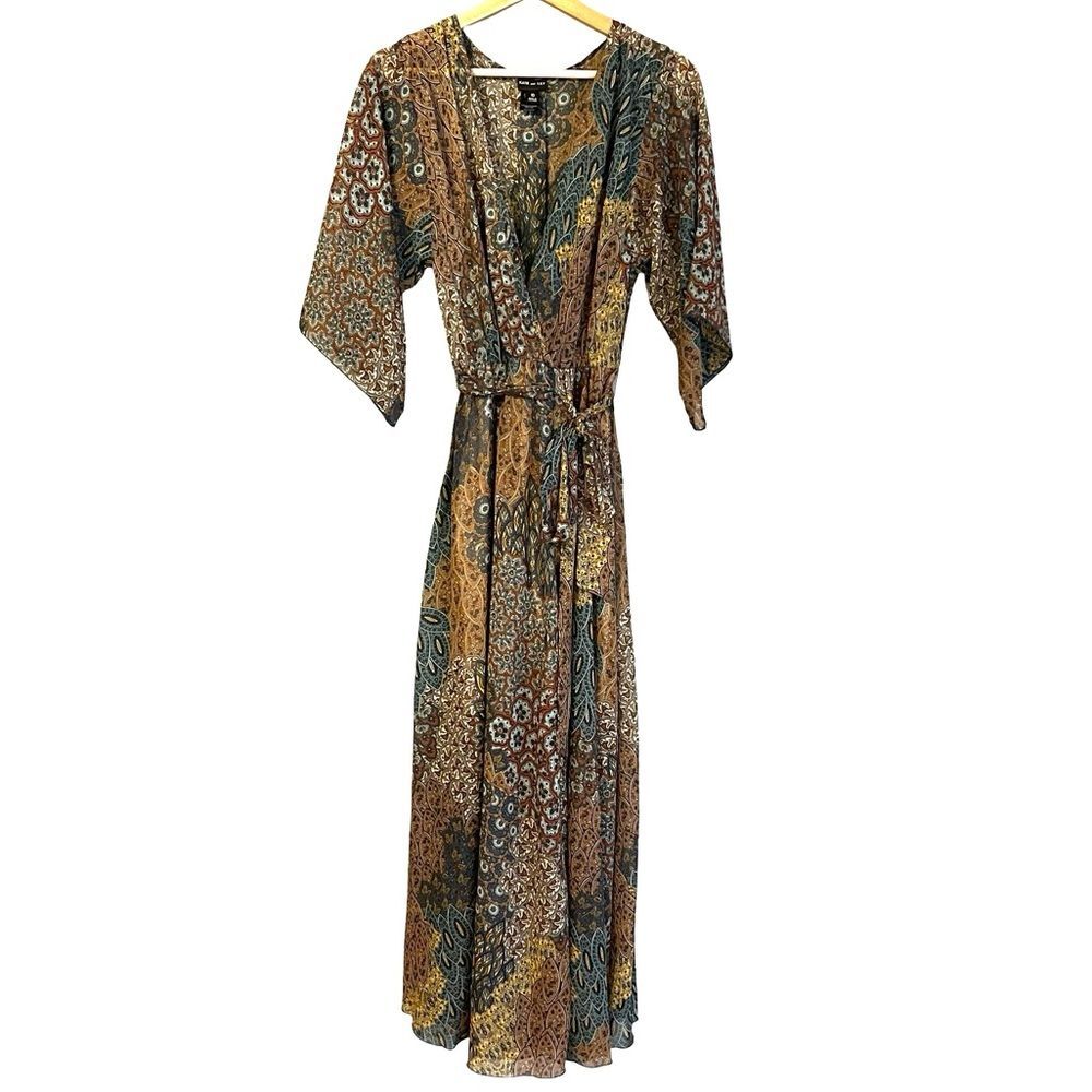 Kate and Lily Womens Fairy Floral Maxi Dress Sz 10 Boho Hippie Festival Cottage